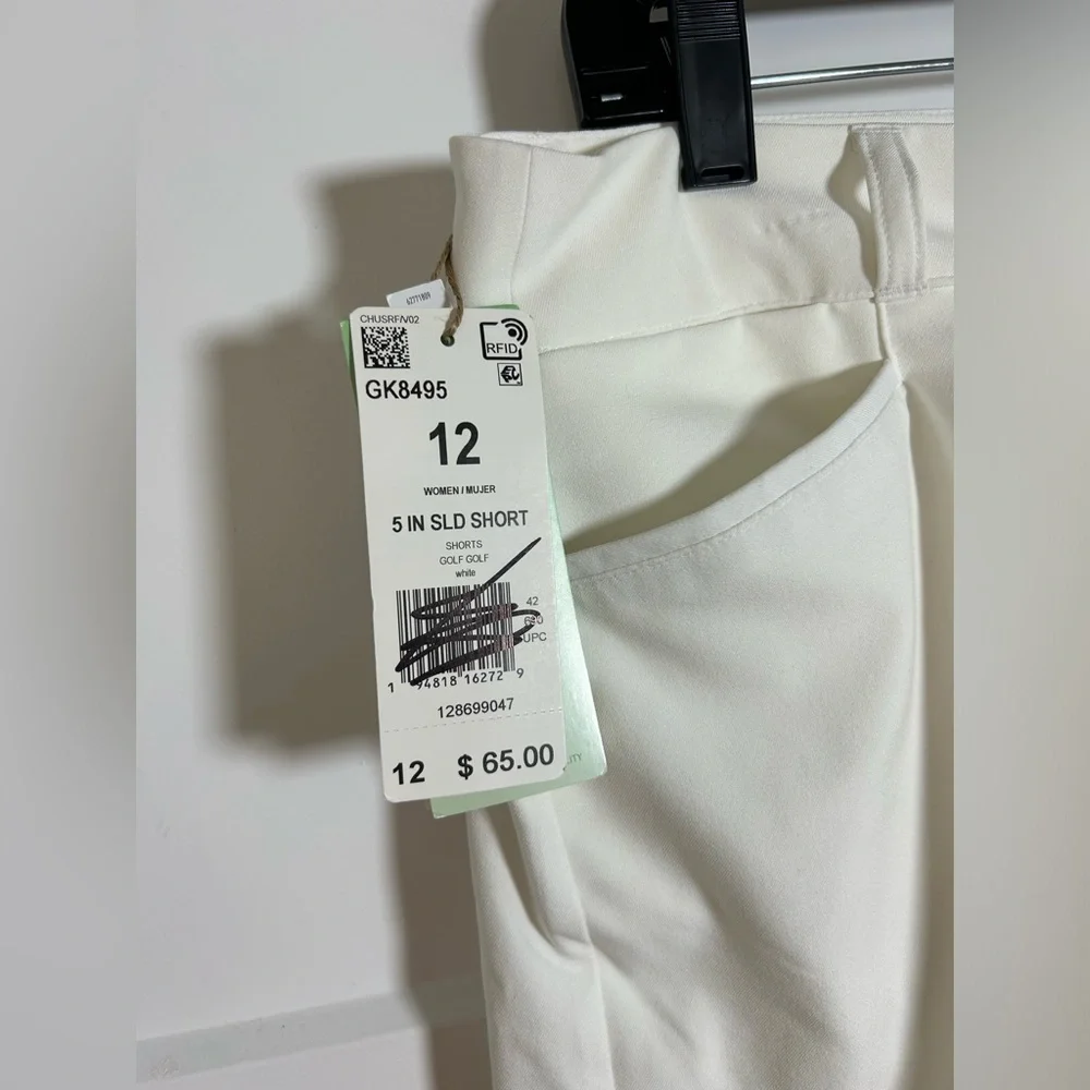 NWT Adidas white golf shorts women’s size 12 - Picture 3 of 11